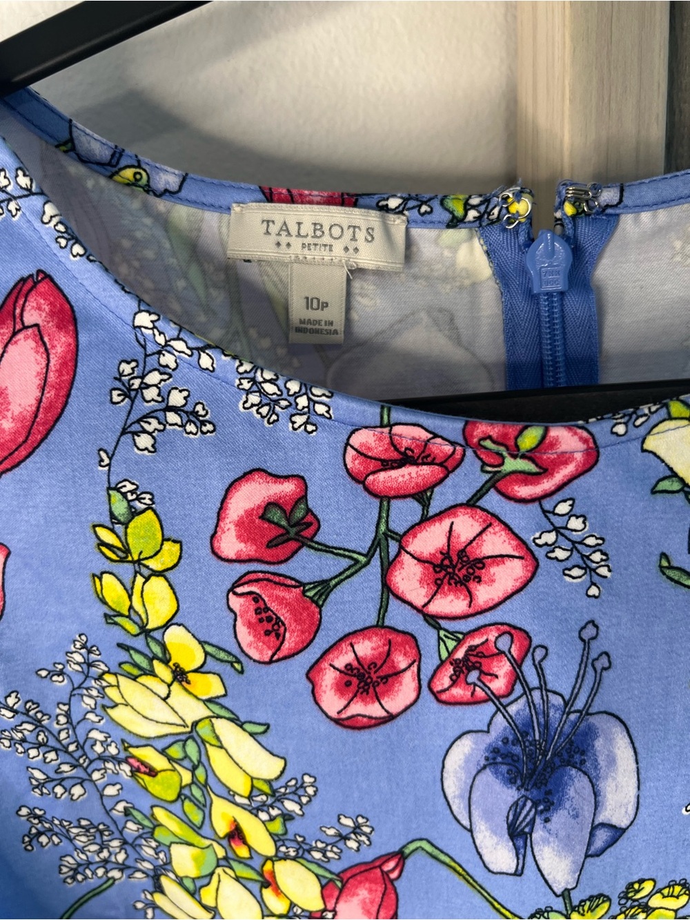 Talbots Blue Floral Sleeveless Dress - Picture 3 of 7